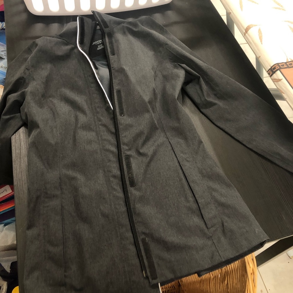 London Fog Women's Charcoal Gray Raincoat Jacket